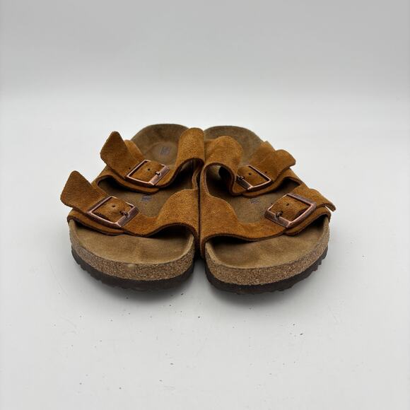 Birkenstock Arizona Suede Sandals Slides Men's 41 (8-8.5) Soft Footbed - Picture 2 of 10